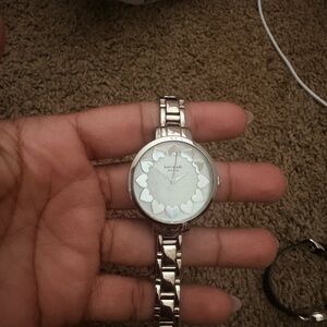 Kate Spade Silver Heart Motif Watch